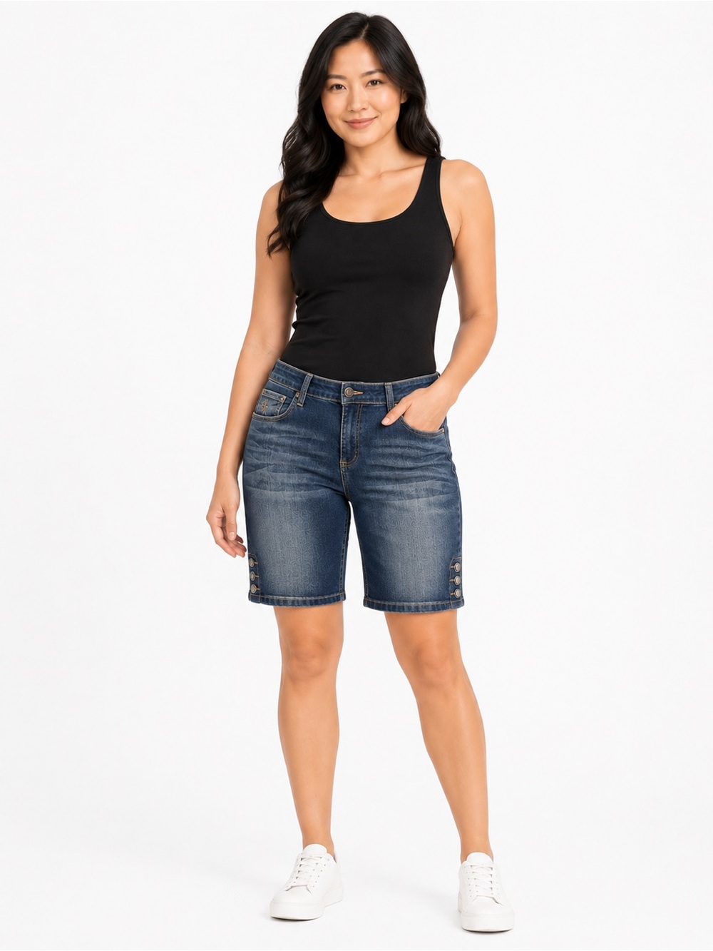 Blue Identity Women’s Denim Capri Jeans – Size 12